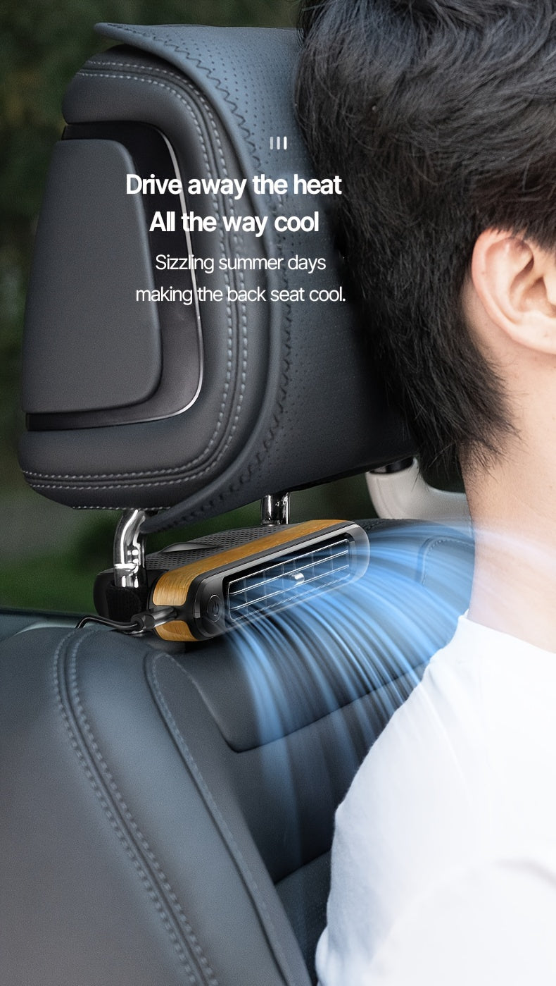 Ventilador de carro USB – Refrigeração Direta para Encosto e Cabeceira