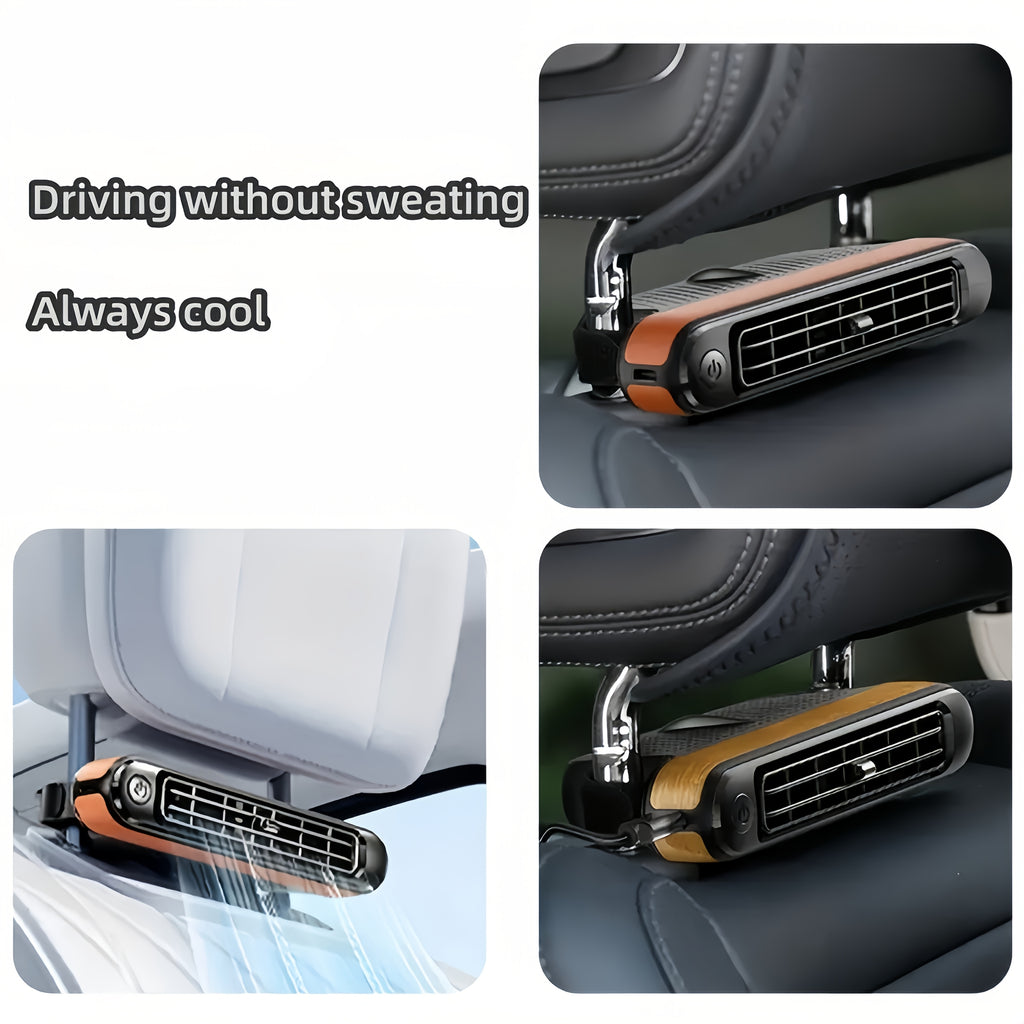 Ventilador de carro USB – Refrigeração Direta para Encosto e Cabeceira