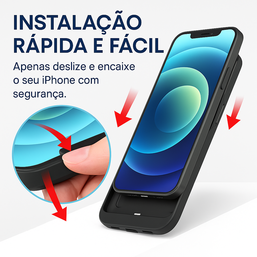 Capa Powerbank IPhone