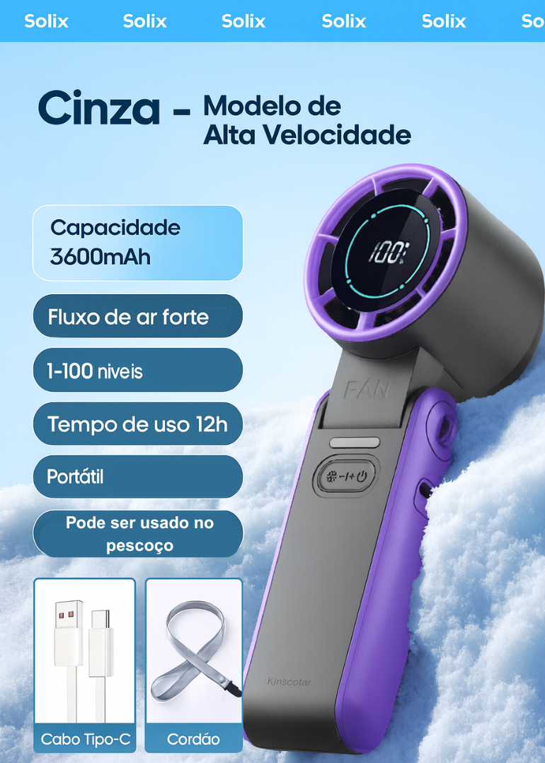Ventoinha portátil Ice-cool