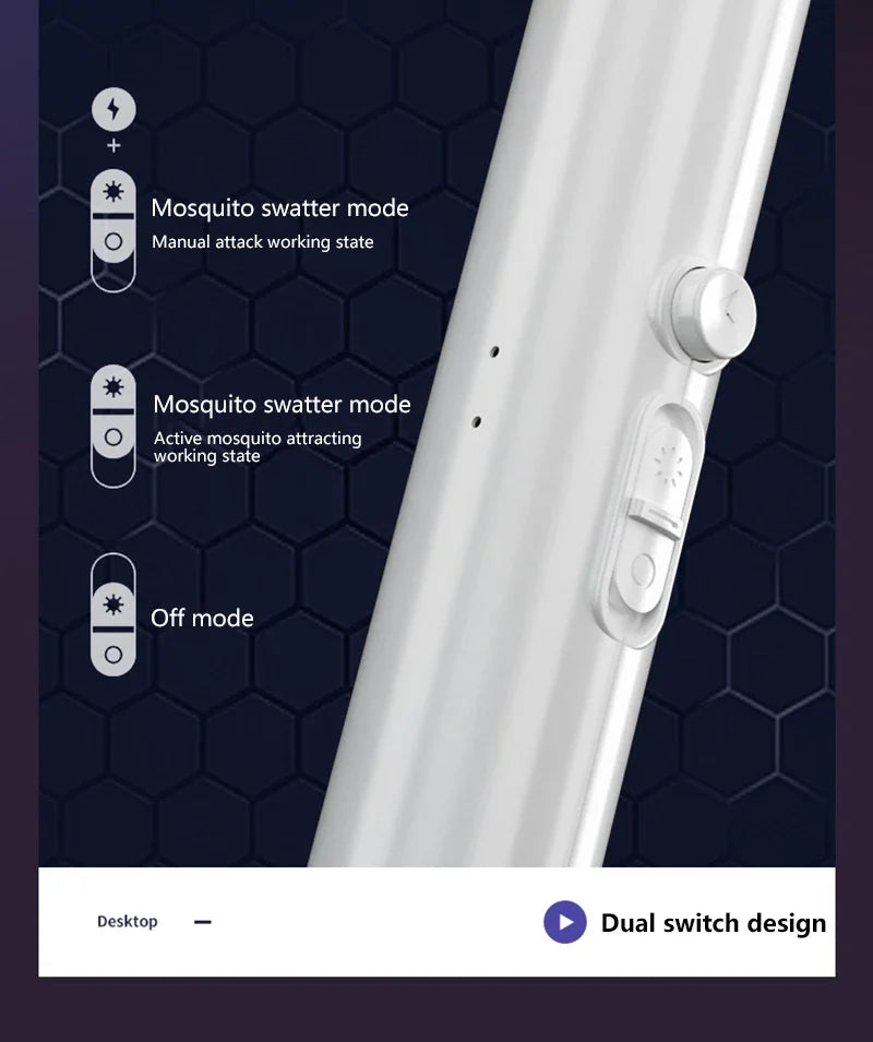 Raquete elétrica com luz LED