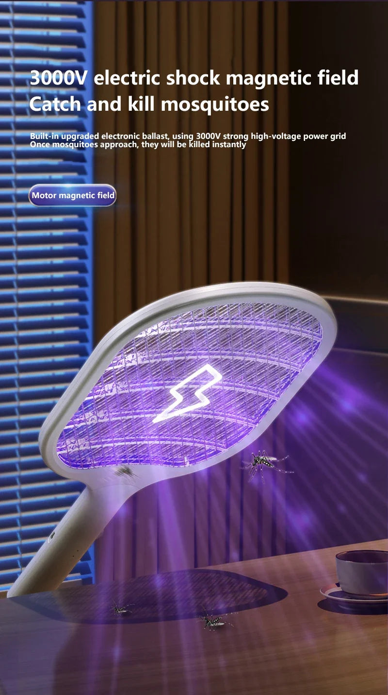 Raquete elétrica com luz LED