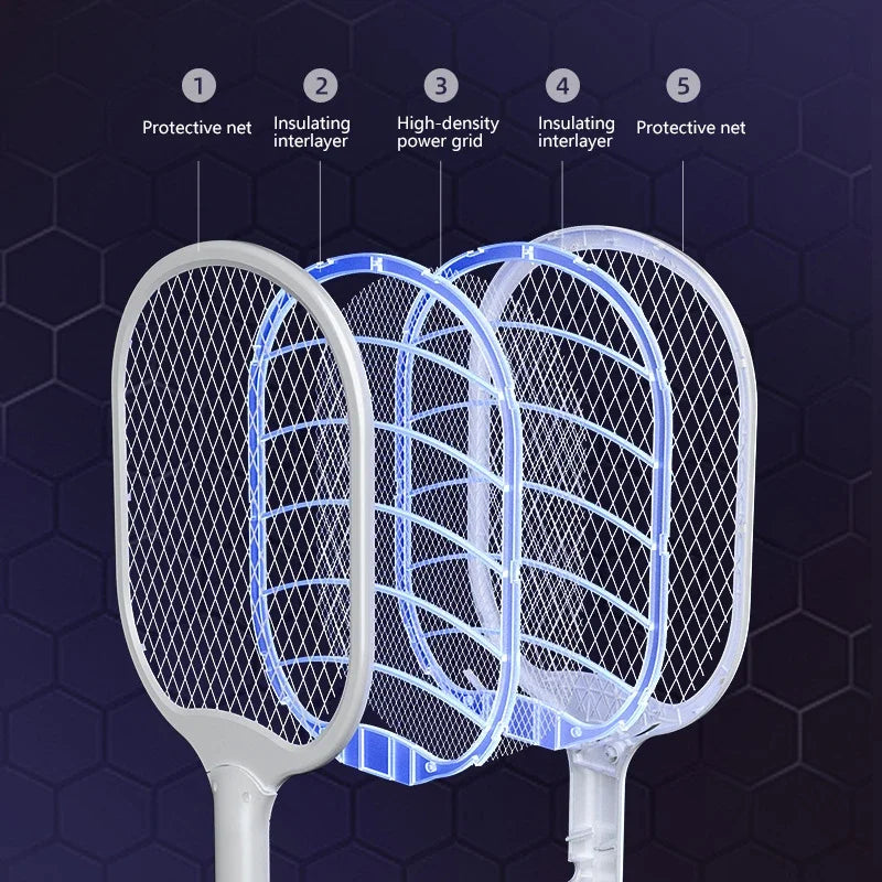 Raquete elétrica com luz LED