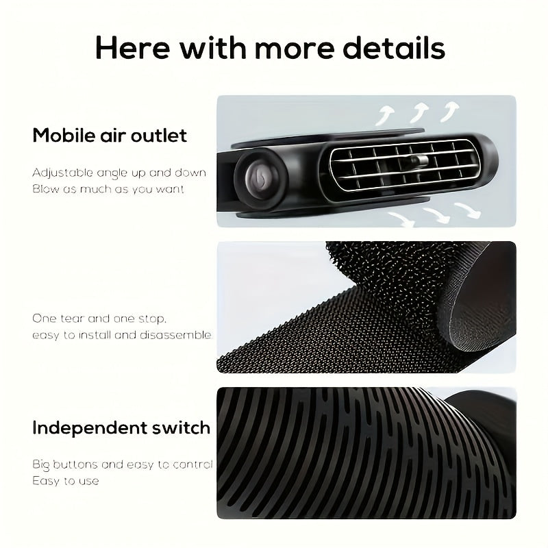 Ventilador de carro USB – Refrigeração Direta para Encosto e Cabeceira